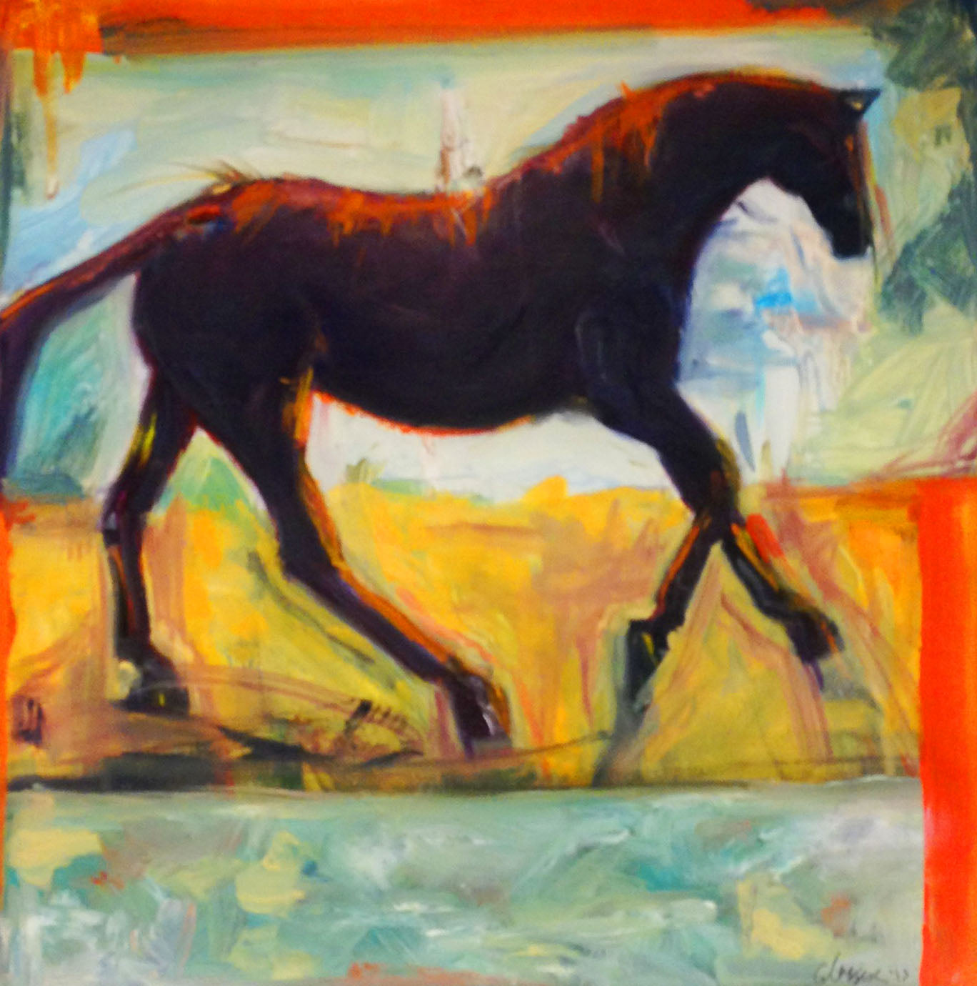 Horse with Orange