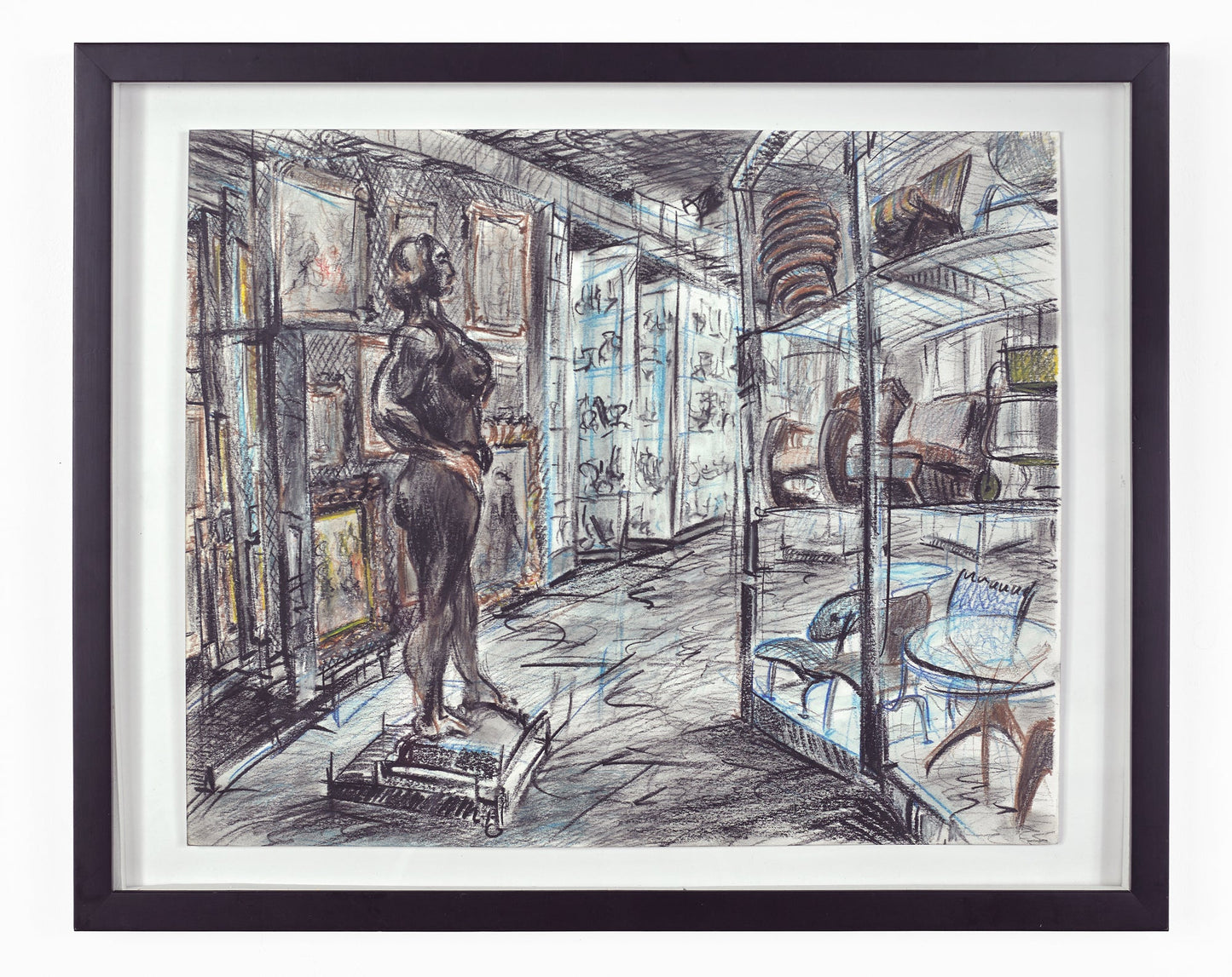 Claire Booth Luce visual storage in the basement of the Brooklyn Museum